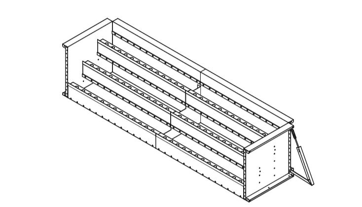 14' Wide Steel Step w/ 6" Radius Corners